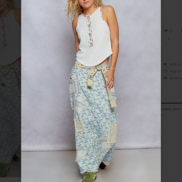 POL “ Dayna “ POL Twill Skirt with Crochet Detail SR6 - Picture 1 of 4